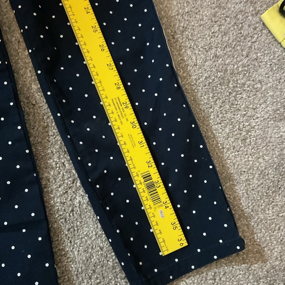 Tommy Hilfiger Navy Polka Dot Straight Leg Pants - Picture 8 of 8